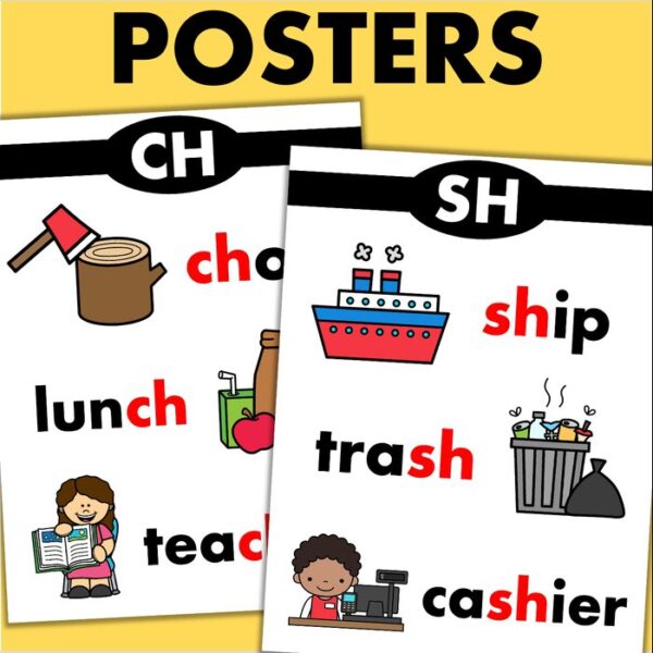 digraphs ch sh posters